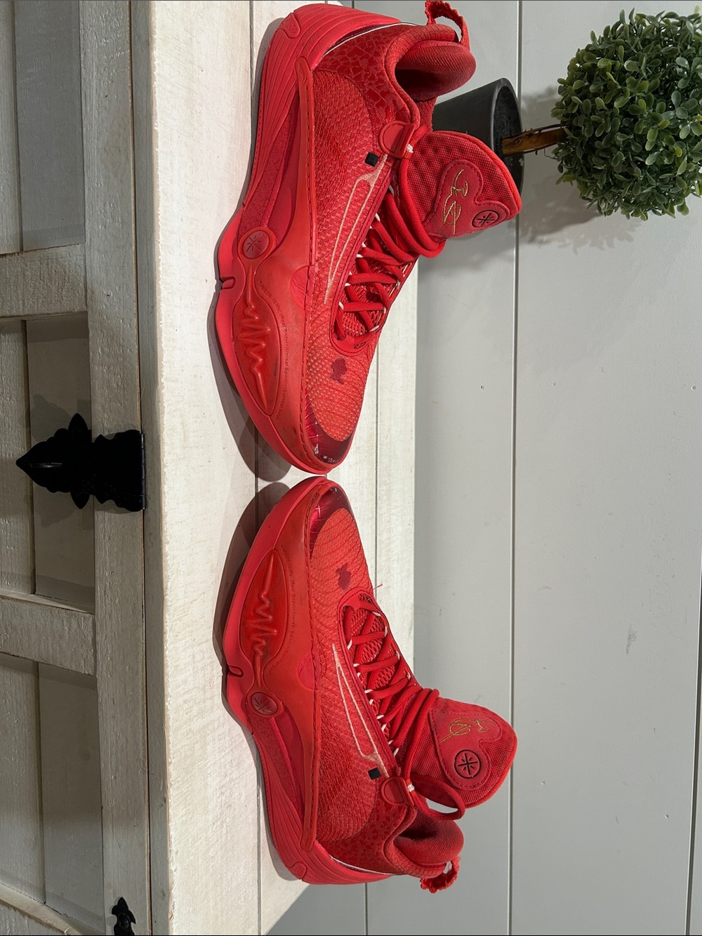 Men's Red Performance Basketball Sneakers - Under Armour
